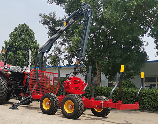 Chalion Log Trailer With Crane