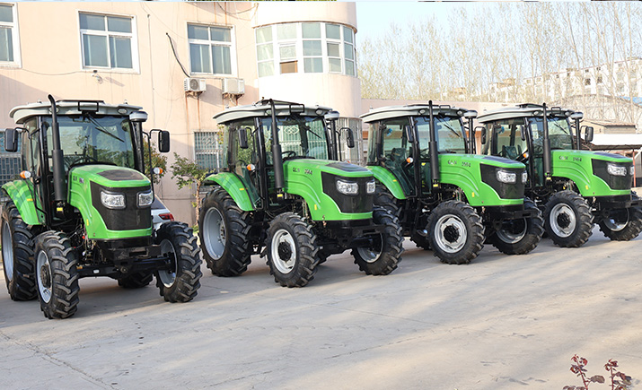 Several green 100hp Tractors Are About To Be Shipped To West Africa